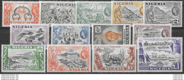 1953-58 Nigeria Elisabetta II 13v. MNH SG N. 69/80 - Other & Unclassified