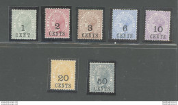 1888-91 BRITISH HONDURAS, Stanley Gibbons N. 36-42 - Serie Di 7 Valori - MH* (36-41) - Senza Gomma (42) - Altri & Non Classificati