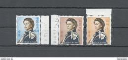 1962-73 HONG KONG, SG 206a-207a-208ab, Senza Il Colore Giallo - Pale Yellow Omitted - Regina Elisabetta - 3 Valori - MNH - Sonstige & Ohne Zuordnung