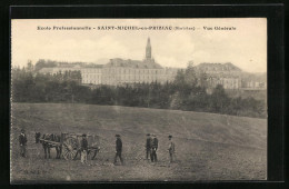 CPA Saint-Michel-en-Priziac, Ecole Professionnelle, Vue Générale  - Autres & Non Classés