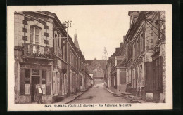 CPA St-Mars-d'Outillé, Rue Nationale, Le Centre  - Autres & Non Classés