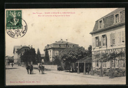 CPA Raon-L'Ètape-la-Neuveville, Rue De Lorraine Et Square De La Gare  - Autres & Non Classés