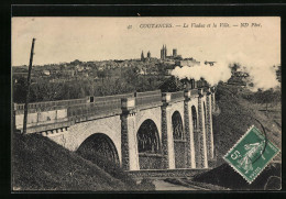 CPA Coutances, Le Viaduc Et La Ville  - Coutances