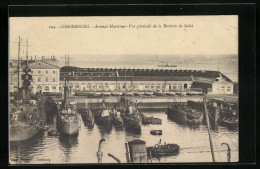 CPA Cherbourg, Arsenal Maritime, Vue Generale De La Batterie De Salut  - Cherbourg