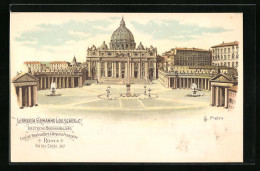 Lithographie Rom, San Pietro  - Vaticano