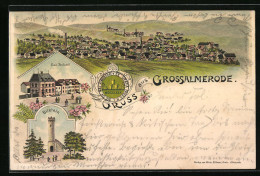 Lithographie Grossalmerode, Teilansicht, Kaiserliches Postamt, Bilstein  - Other & Unclassified