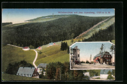 AK Wildenthal, Gesamtansicht Mit Auersberg, Gasthaus Und Aussichtsturm  - Auersberg