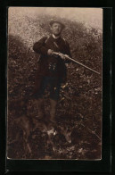 AK Jäger Mit Hund Und Gewehr  - Hunting