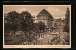 AK Düsseldorf, Blick Auf Den Corneliusplatz Und Strassenbahnen  - Tranvía