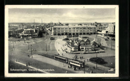 AK Scheveningen, Gevers Deynootplein, Strassenbahn  - Tramways