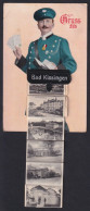 Leporello-AK Bad Kissingen, Briefträger Mit Ansichten In Der Posttasche, Maxbrunnen, Wandelhalle, Neues Theater  - Correos & Carteros