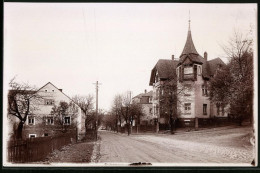 Fotografie Brück & Sohn Meissen, Ansicht Bad Hartha, Blick In Die Lindenstrasse Mit Eck Wohnhaus  - Orte