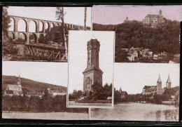 Fotografie Brück & Sohn Meissen, Ansicht Rochlitz, Göhrener Brücke, Schloss Rochlitz, Friedrich August Turm, Montage  - Orte