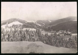 Fotografie Brück & Sohn Meissen, Ansicht Bärenfels Im Erzg., Blick Nach Dem Ort Im Verschneiten Winter  - Lugares