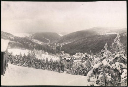 Fotografie Brück & Sohn Meissen, Ansicht Bärenfels Im Erzg., Blick Auf Den Ort Im Winter  - Places