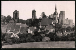 Fotografie Brück & Sohn Meissen, Ansicht Stolpen I. Sa., Blick Nach Dem Ort Mit Kirche Und Ruine, Spiegelverkehrt  - Places
