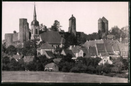 Fotografie Brück & Sohn Meissen, Ansicht Stolpen I. Sa., Stadtansicht Mit Kirche Und Alten Türmen, Spiegelverkehrt  - Places