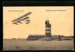 AK Friedrichsort, Marine-Wasserflugzeug Und Leuchtturm  - Autres & Non Classés