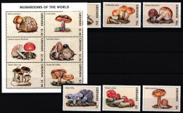 Grenada 3584-3589 Und Kleinbogen 3590-3595 Postfrisch Pilze #HQ368 - Grenada (1974-...)
