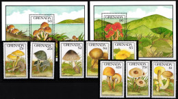 Grenada 2268-2275 Und Block 283 Und 284 Postfrisch Pilze #HQ366 - Grenada (1974-...)