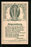 AK Hannover, 9. Deutsches Sängerbundesfest 1924, Sängermahnung, Ganzsache  - Tarjetas