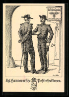 AK Hannover, Briefmarken-Ausstellung Im September 1938, Kgl. Hannoversche Postinspektoren, Ganzsache  - Briefmarken (Abbildungen)