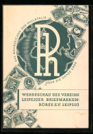 AK Leipzig, Briefmarken-Werbeschau Des Vereins Leipziger Briefmarken-Börse 1933, Ganzsache  - Briefmarken (Abbildungen)