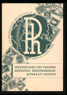 AK Leipzig, Briefmarken-Werbeschau Des Vereins Leipziger Briefmarken-Börse 1933, Ganzsache  - Sellos (representaciones)