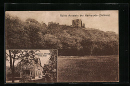 AK Harkerode /Harz, Gasthaus Z. Erholung, Franz Illiger, Ruine Arnstein  - Autres & Non Classés