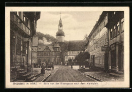 AK Stolberg Im Harz, Blick Von Der Rittergasse Nach Dem Marktplatz  - Stolberg (Harz)