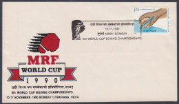 Inde India 1990 Special Cover MRF World Cup, Sport, Sports, Boxing, Bombay Gymkhana, Pictorial Postmark - Lettres & Documents