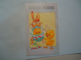 UNITED KINGDOM POSTCARDS  EASTER WISHES  CICKEN AND RABBITS - Other & Unclassified
