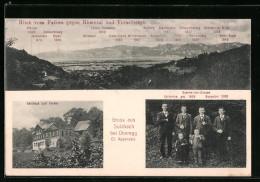 AK Sulzbach, Gasthaus Zum Falken, Panorama, Geschwistergruppe Katharina Und Seppetoni  - Autres & Non Classés