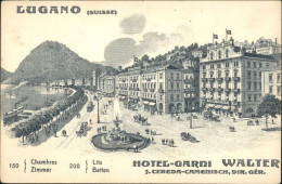 10791628 Lugano TI Lugano Hotel Garni Litho * Lugano - Sonstige & Ohne Zuordnung