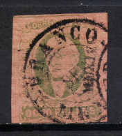 Mexico Scott #12  8 Reales Green On Red Brown District Mexico, Used CV: $240.00 Usd - Mexico