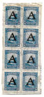 (LOT384) Colombia Postal History. SCADTA Block Of 8 Circulated Airmail Stamps. 1950 - Colombia