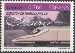 Spain Espagne Spanien 2014 Madrid-Irun Railway Line Train Stamp MNH - Neufs