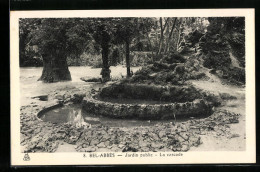 CPA Bel-Abbes, Jardin Public - La Cascade  - Alger