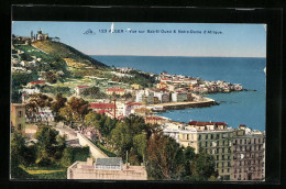 CPA Alger, Vue Sur Bab-El-Quad & Notre-Dame D`Afrique  - Algiers