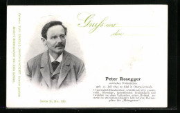 AK Peter Rosegger, Steirischer Volksdichter  - Writers