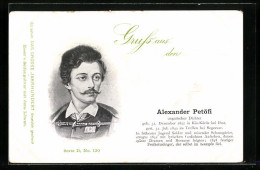 AK Portrait Des Ungarischen Dichters Alexander Petöfi  - Ecrivains