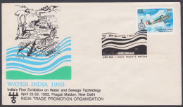 Inde India 1993 Special Cover Water India, Sewage Technology, Dam, Mountain, Irrigation, Canal, Rain, Pictorial Postmark - Storia Postale