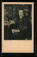 Künstler-AK Wilhelm Raabe In Seinem Schreibzimmer  - Writers