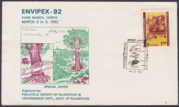 Inde India 1992 Special Cover Envipex, Stamp Exhibition, Deforestation, Trees, Forest, Environment, Pictorial Postmark - Briefe U. Dokumente