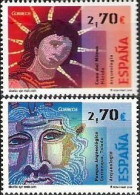 Spain Espagne Spanien 2009 Archeology Ancient Mosaics Set Of 2 Stamps MNH - Archaeology