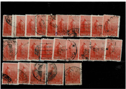 ARGENTINA ,"Serie Corrente" ,5c. Rosso ,usato ,24 Pezzi Possibile Senza Filigrana ,qualita Buona - Gebraucht