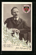 AK Deutscher Schulverein: Portrait Peter Rosegger, Logo Des Deutschen Schulvereins  - War 1914-18