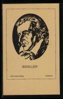 Künstler-AK Portrait Schillers, Bedeutender Deutscher Dichter  - Writers