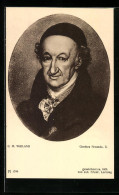 Künstler-AK Portrait C. M. Wieland, Serie Goethes Freunde X.  - Schriftsteller