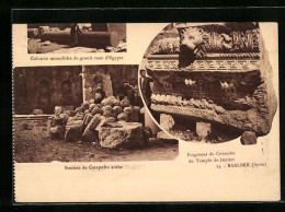 AK Baalbek, Fragment De Corniche Du Temple De Jupiter, Colonne Monolithe De Granit Rose D`Egypte  - Libano
